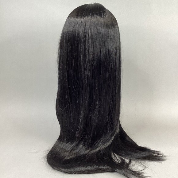 Saffron #1B Off Black Straight Premium Synthetic Lace Front Wig - Picture 4 of 9